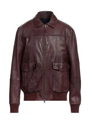 $1,495 ELEVENTY - Chaqueta de aviador/bombardero de cuero envejecido (Brunello Cucinelli)- Foto 1 de 4