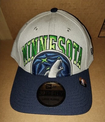 Minnesota Timberwolves NBA New Era 39Thirty Baseball Cap Blue L/XL New - Image 1 of 4