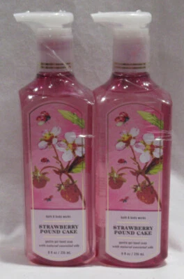 Bath & Body Works Gentle Gel Hand Soap w/ ess oils Lot 2 STRAWBERRY POUND CAKE - Image 1 of 4