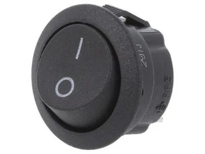 RR511D1121 ROCKER SPST-NO Pos: 2 OFF-ON 10A/250VAC schwarz 20mΩ Ø21mm E-SWITC - Bild 1 von 1
