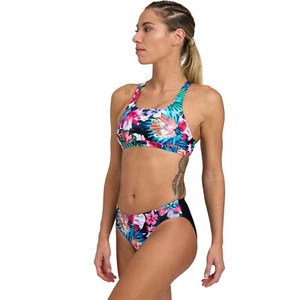 arena Bikini Badeanzug Damen Frauen zweiteiler mit Blumen Print chlorresistent - Bild 1 von 9