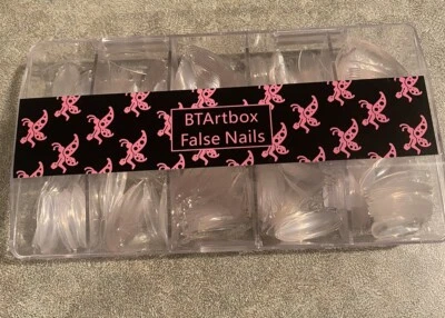 BTArtbox Clear Fake Nails Long Stiletto NEW nail Tips Press On Nails - Image 1 of 2