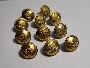 11 goldene Messingknöpfe sowjetisch-russische Armee für Gimnastyorka markiert 1952 (14 mm) - Bild 1 von 10