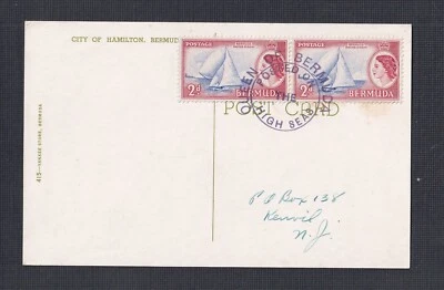 BERMUDAS AÑOS 60 'PUBLICADA EN ALTA MAR' REINA DE BERMUDAS EN POSTAL DE HAMILTON  Foto 1 de 2