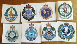 Australian Police Sticker Set Victorian NSW NT South Northern Queensland WA Flag - Picture 1 of 1