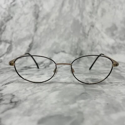 Catherine Deneuve CD-186 Eyeglasses Oval Gold Full Rim Frames 50-18-133 - Image 1 of 4