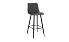 Charcoal Faux Leather Bar Chair W51cm x D42cm x H107cm MAYA