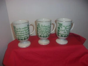 3 IRISH BLESSINGS IRISH COFFEE MUGS - Picture 1 of 2