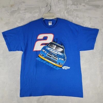 Y2K NASCAR Miller Lite Racing Brad Keselowski Racing Tee Shirt XL Blue - Image 1 of 4