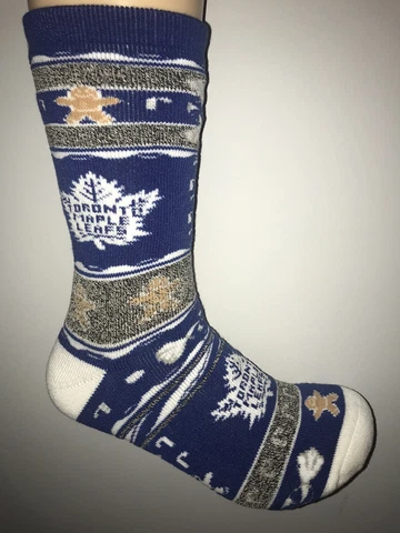 TORONTO MAPLE LEAFS NHL HOCKEY JERSEY LOGO GINGERBREAD CREW LENGTH SOCKS LARGE Cover