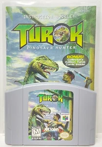 Turok Dinosaur Hunter Nintendo 64 N64 Juego Original con Manual | 1997 Probado - Imagen 1 de 17