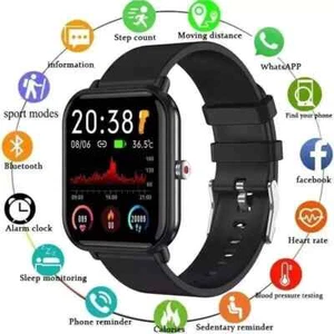 Smart Watch Men Women Fitness Tracker Blood Pressure Heart Rate Sport Watches UK - Picture 1 of 13