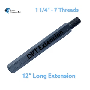 Core Drill Bits Extension Adapters  1-1/4"-7 Male Thread 12" Length Fit Wet Bits - Picture 1 of 10