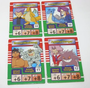 Vtg 1999 Pokemon Master Trainer Board Game 4 Rival Cards Replacement Parts  - Picture 1 of 3