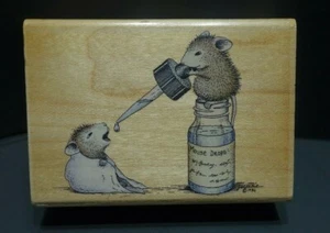 House Mouse Mouse Drops Friends Medicine Get Well 2004 Stampabilities HMGR1006 - Picture 1 of 4