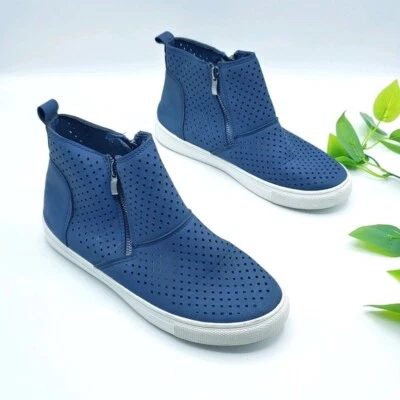 Pierre Dumas 女式高帮运动鞋海军蓝 7M — 第 1/4 张图片