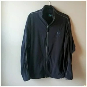 Tri Mountain Fleece Jacket Full Zip Dark Blue Pockets  HP Logo  Size XL EUC - Picture 1 of 5