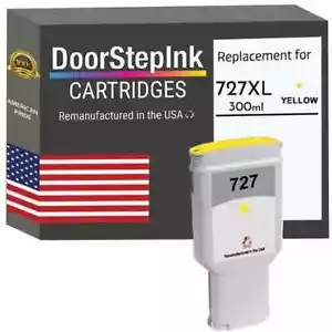 Cartucho de tinta compatible DoorStepInk para 727XL 300mL (F9J78A) amarillo-USA - Imagen 1 de 5