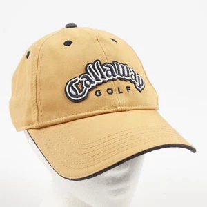 Callaway Golf besticktes Logo 100 % Baumwolle Strapback Baseballkappe Mütze senfgelb - Bild 1 von 9