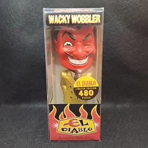 FUNKO EL DIABLO GOLD SUIT LIMITED EDITION EXCLUSIVE WACKY WOBBBLER BOBBLE HEAD - Picture 1 of 8