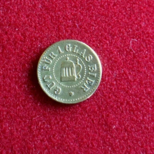 Notgeld/Privatgeld, Hermann Wölfen, Düppel, 1 Glas Bier, sehr selten, ungelistet - Bild 1 von 2