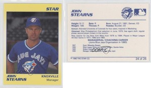 1990 Star Knoxville Blue Jays John Stearns #24