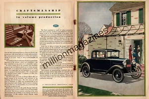 Ford Model A Weihnachtscoupe 1930 2 Seiten Originalanzeige - selten - Bild 1 von 1