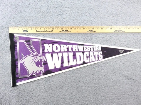 Northwestern Wildcats NCAA Pennant Felt Wincraft USA College  12"x30" Cover