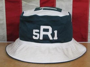 Vintage 1950s Varsity Bucket Hat 'R 51' Patch H.S.Lettermans Cap Cotton Twill - Picture 1 of 11