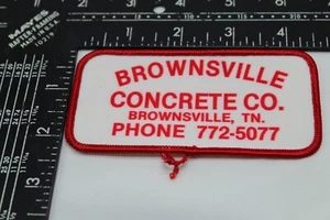 Toppa da cucire Brownsville Concrete Co. Brownsville Tennessee 4,5'' x 2,25'' - Foto 1 di 1