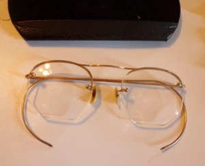 Anteojos de lectura antiguos sin montura rellenos de oro amarillo de 1/10 12K Dr. Newsom Phila - Imagen 1 de 13