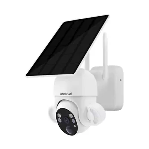 JideTech Solar 2MP WiFi PIR Security Camera with Battery Bidirectional Audio - Picture 1 of 7