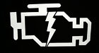 New Check Engine Light Vinyl Decals Stickers White- USA Free Shipping