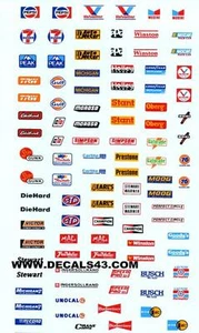 decals decalcomanie logo pour nascar divers 1/43 pose facile x - Picture 1 of 1