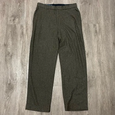 Vintage Polo Ralph Lauren Pants Men’s 31x30 Gray Wool Flat Front Trouser - Image 1 of 4
