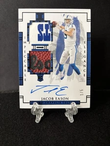 Jacob Eason 2020 Impeccable Elegance Rookie Autograph Helmet and Football #1/5 - Picture 1 of 2