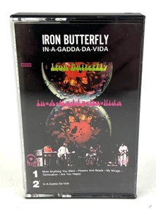 Iron Butterfly - In A Gadda Da Vida Cassette Tape 1988 VG Condition VTG - Foto 1 di 9