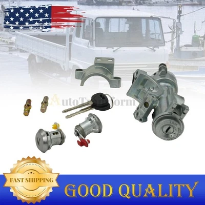NEW Set Of Ignition Cylinder & Door Lock For Hino 145 165 185 238 258 268 338 - Image 1 of 4