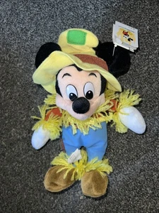 Walt Disney World Mickey Mouse as Scarecrow 8" Halloween Plush Toy w/ WDW tags - Picture 1 of 5