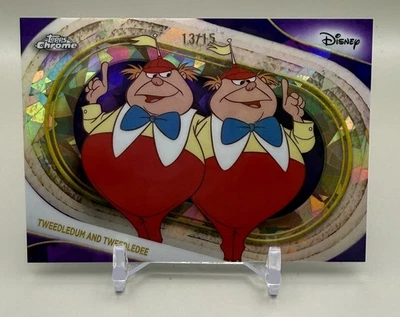 2025 Disney Topps Chrome Sapphire Tweedledum and Tweedledee /15  - Image 1 of 2