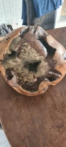 Holzkugel Teak Dekokugel 40cm Wurzelholz Garten Deko Kugel Holz Echtholz - Bild 1 von 4