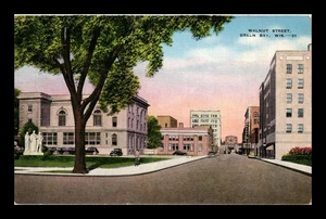 POSTCARD WALNUT STREET VIEW GREEN BAY WISCONSIN UNPOSTED - Picture 1 of 2