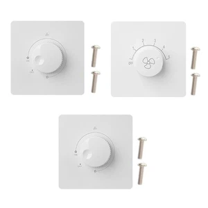 Adjustable Plastic Fan Speed Regulator Wall Switches 3 Power Setting 220V 10A - Picture 1 of 11