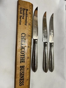 3 Justinus Solingen bestickter Griff kleines Besteck Messer kostenloser Versand 6" lang - Bild 1 von 5