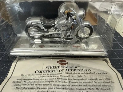 Harley Davidson Motorcycles 1:18 Diecast STREET STALKER Plateado COMO SE MUESTRA Foto 1 de 4