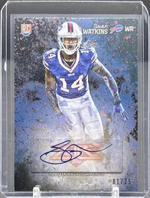 Fútbol americano Topps Fire NFL 2014 #124 Sammy Watkins Buffalo Bills radiocontrol Onyx automático/25 Foto 1 de 2