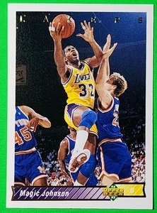1992-93 Upper Deck Basketball Card #32a Magic Johnson Los Angeles Lakers NM - Bild 1 von 2