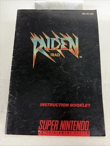Folleto manual de instrucciones Super Nintendo Raiden Trad para SNES solo auténtico - Imagen 1 de 3