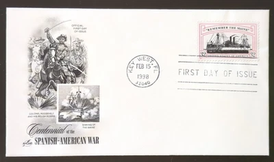 32c "Remember the Maine" # 3192 FDC 1998 Artcraft - Image 1 of 2