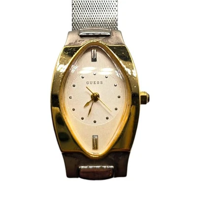 Reloj Guess Mujer Oro Plata Malla Banda Acero Inoxidable Cuarzo 20mm SKU2520 Foto 1 de 4